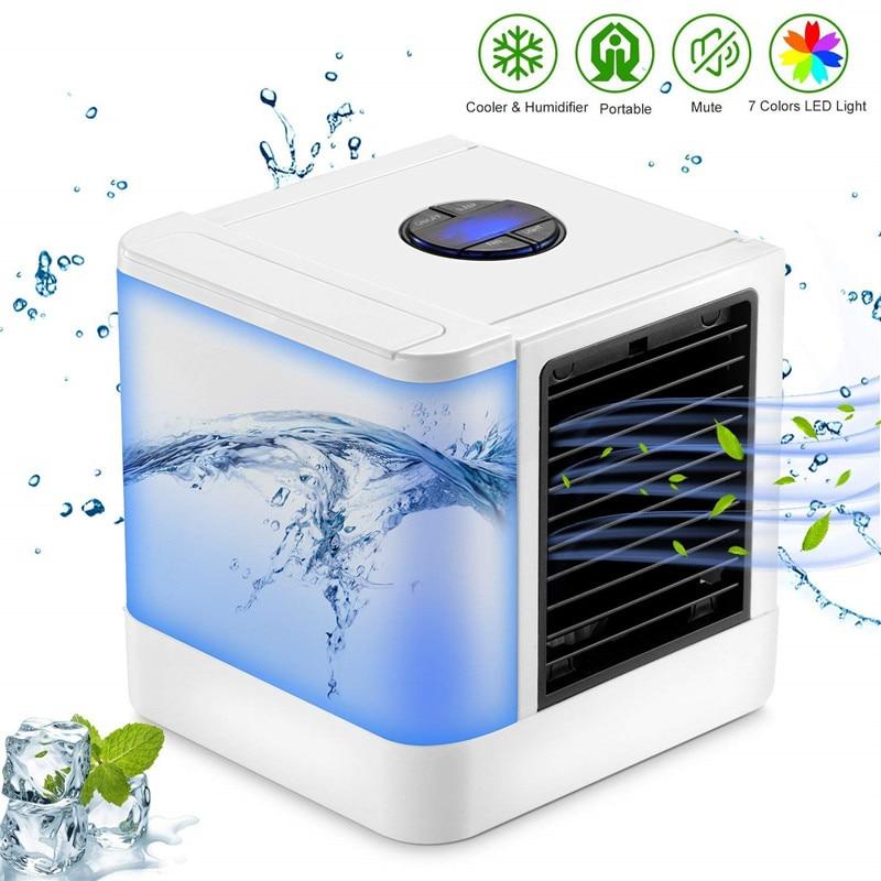 Humidifiers mini air conditioner air cooler fans usb portable air cooler table mini fan for office refrigerating device 7 color