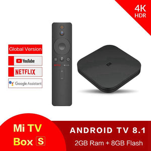 Global Original Xiaomi MI BOX TV BOX S New Arrival Android 8.0 2G/8G Smart Quad Core HDR Movie Set-top Box Multi-language