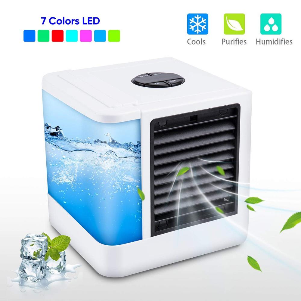 Humidifiers Mini Air Conditioner Air Cooler Fans USB Portable Air Cooler Table mini Fan For Office Refrigerating Device 7 Color