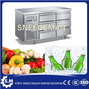 Stainless Steel Worktop Réfrigérateur drawer fridge workbench freezer undercounter chiller