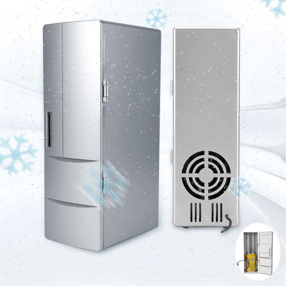 Mini USB Réfrigérateur Freezer Cans Drink Beer Cooler Warmer Travel Réfrigérateur Icebox Car Office Use Portable mini Réfrigérateur