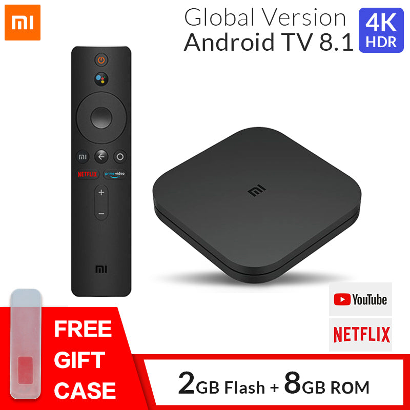 Original Xiaomi Mi TV BOX S Smart 4K Ultra HD 2G 8G Android 8.1 WIFI GoogleCast Netflix Media Player Set top Box 3 Voice Control